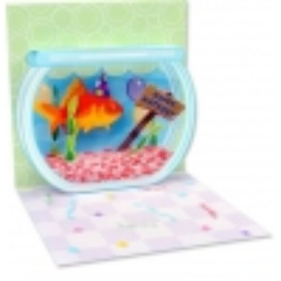 Goldfish Birthday Pop-Up Treasures Greeting Cards - Picture 3 of 3